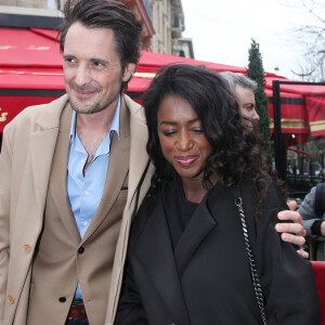 Vincent Cerutti et sa compagne Hapsatou Sy - Arrivées au "Déjeuner des Nommés de la 45ème édition des César 2020" au restaurant le Fouquet's à Paris.