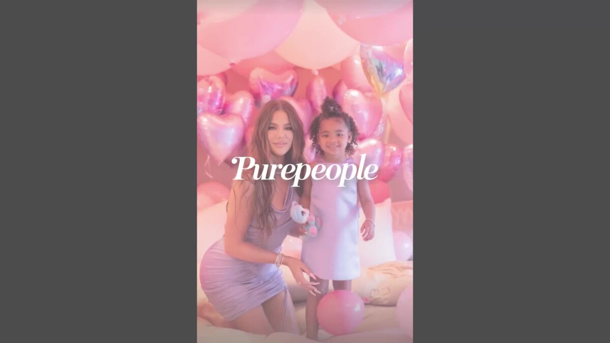 Photo : Khloé Kardashian et sa fille True Thompson lors de sa fête d' anniversaire. La fillette a eu 3 ans. - Purepeople