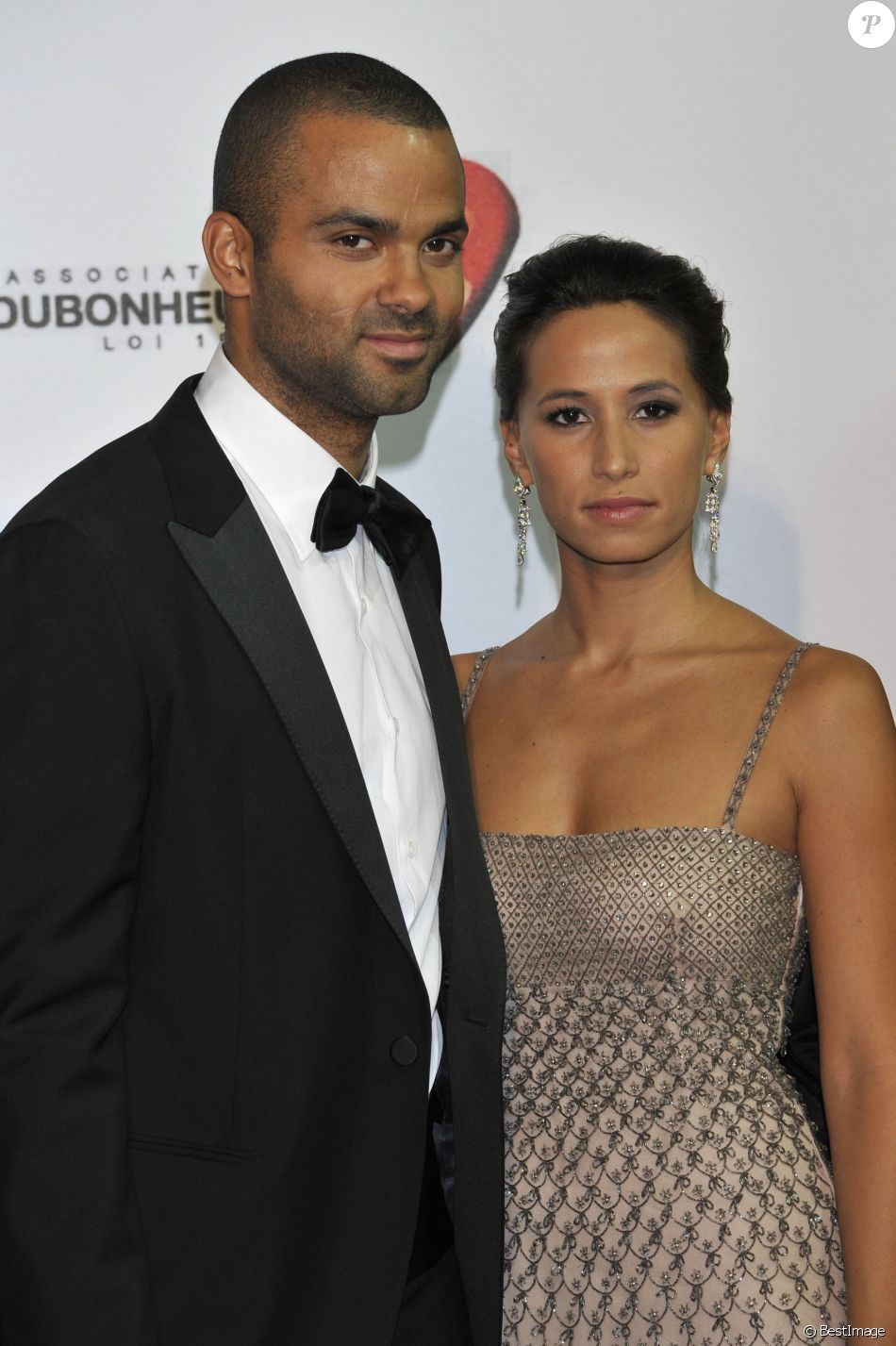Tony Parker et Axelle Francine - Première édition du gala de charité "Monaco par coeur" au profit des associations Jeune et j'édoute et Cekedubonheur à Monaco le 22 septembre 2012.