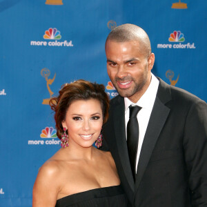 Eva Longoria et Tony Parker lors de la soirée des Emmy Awards, à Los Angeles, le 29 août 2010.