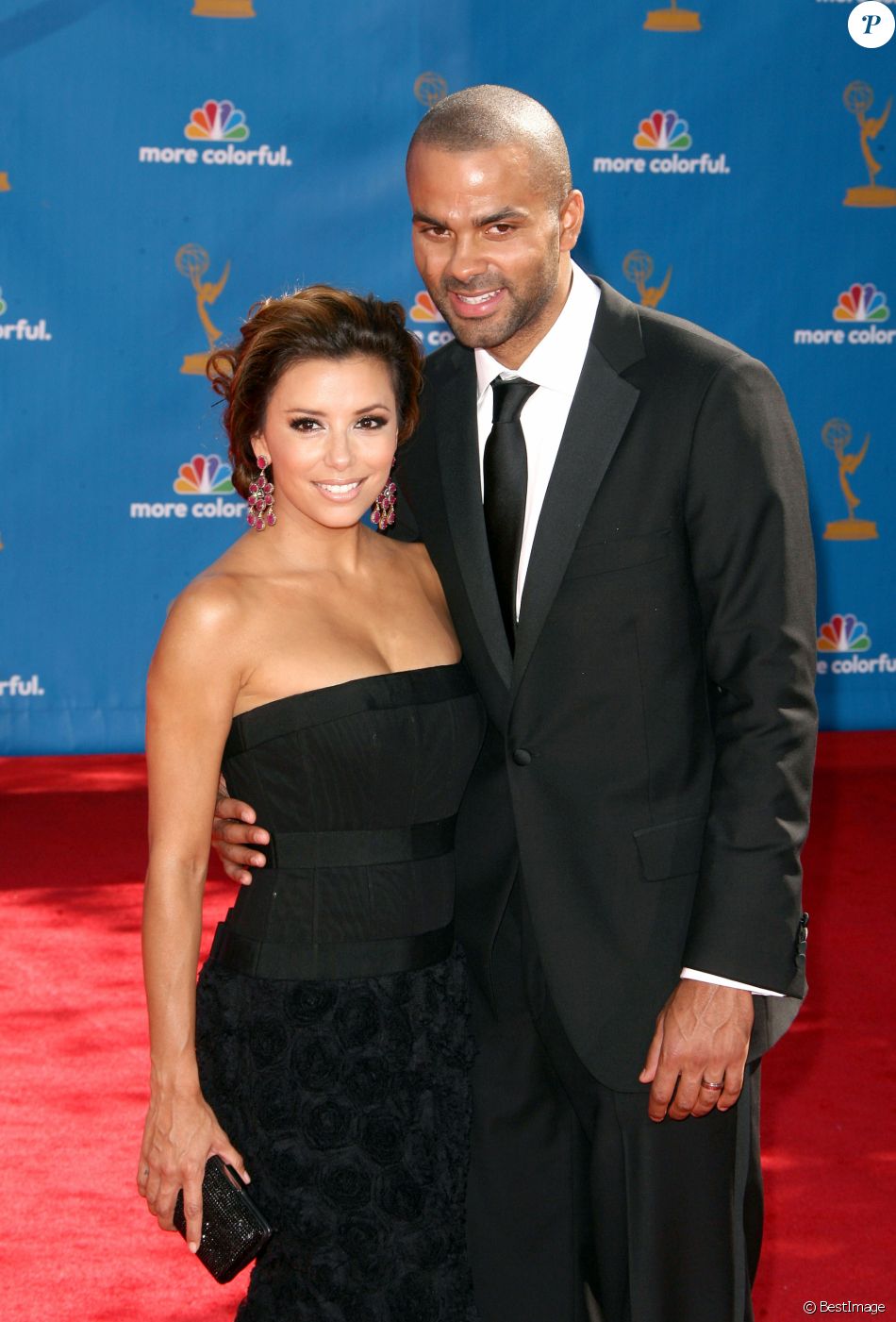 Eva Longoria et Tony Parker lors de la soirée des Emmy Awards, à Los Angeles, le 29 août 2010.