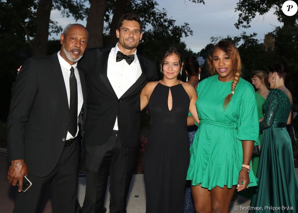 Exclusif - Jackson Richardson, Florent Manaudou et sa compagne Alizé Lim, Serena Williams - Gala de charité de l'académie de tennis Mouratoglou afin de récolter des fonds pour sa fondation "Champ'Seed" à Biot le 23 juin 2019. © Philippe Brylak /Bestimage