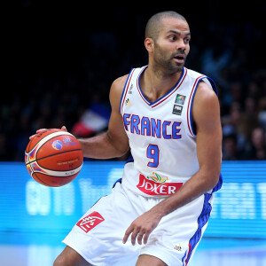 Tony Parker lors du match France - Turquie à l'Euro 2015 de basket. Lille, le 12 septembre 2015