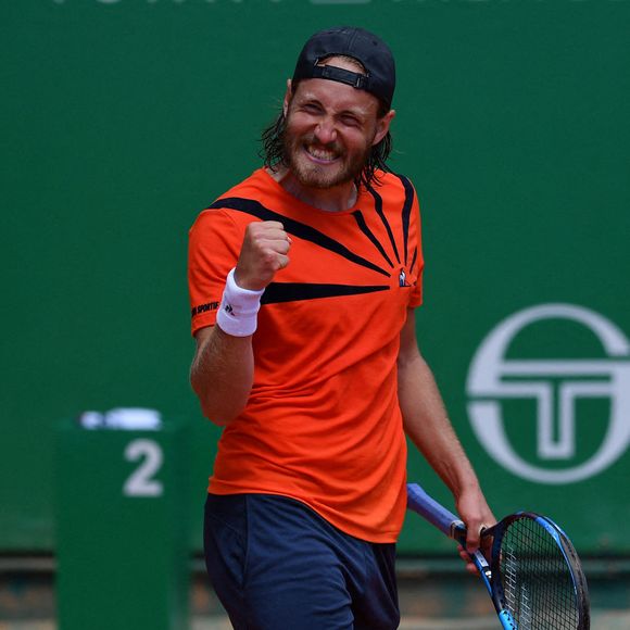 Lucas Pouille lors du tournoi de tennis Rolex Monte Carlo Masters 2021 à Monaco, le 13 avril 2021. © Antoine Couvercelle/Panoramic/Bestimage