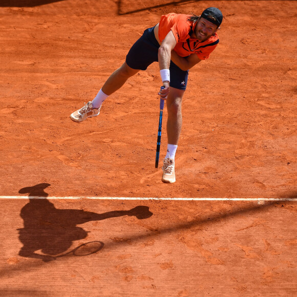 Lucas Pouille lors du tournoi de tennis Rolex Monte Carlo Masters 2021 à Monaco, le 13 avril 2021. © Antoine Couvercelle/Panoramic/Bestimage