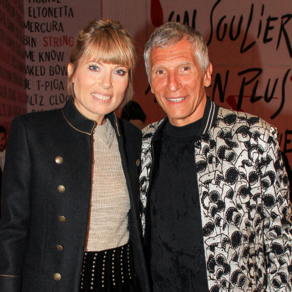 Nagui et sa femme Mélanie Page lors du vernissage de l'exposition consacrée à l'oeuvre et l'imaginaire de Christian Louboutin "l'Exhibitionniste' (L'Exibition[niste]) au Palais de la Porte Dorée, à Paris, France, le 24 février 2020. © Philippe Baldini/Bestimage