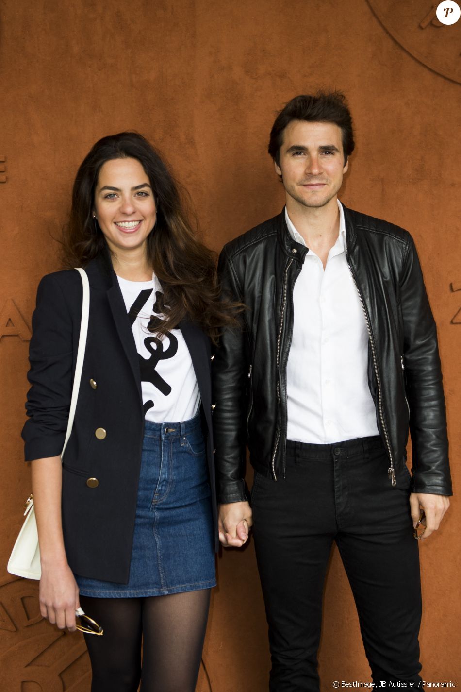Anouchka Delon et son compagnon Julien Dereims - Célébrités dans le village des internationaux de France de tennis de Roland Garros à Paris, France, le 8 juin 2019. ©JB Autissier / Panoramic / Bestimage