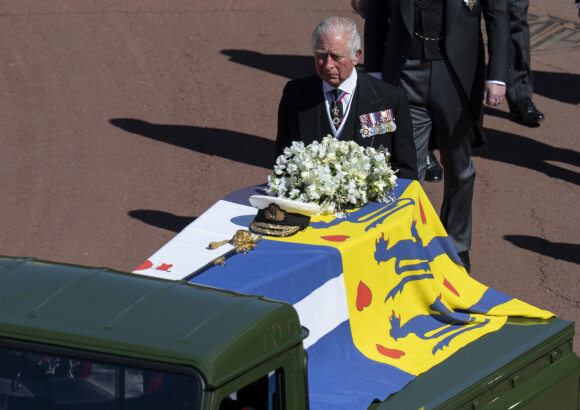 Le prince Charles, prince de Galles - Arrivées aux funérailles du prince Philip, duc d'Edimbourg à la chapelle Saint-Georges du château de Windsor, le 17 avril 2021.  17 April 2021.