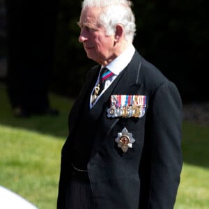 Le prince Charles, prince de Galles - Arrivées aux funérailles du prince Philip, duc d'Edimbourg à la chapelle Saint-Georges du château de Windsor, le 17 avril 2021. 