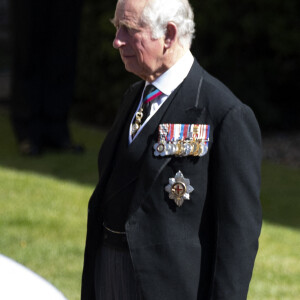 Le prince Charles, prince de Galles - Arrivées aux funérailles du prince Philip, duc d'Edimbourg à la chapelle Saint-Georges du château de Windsor, le 17 avril 2021. 