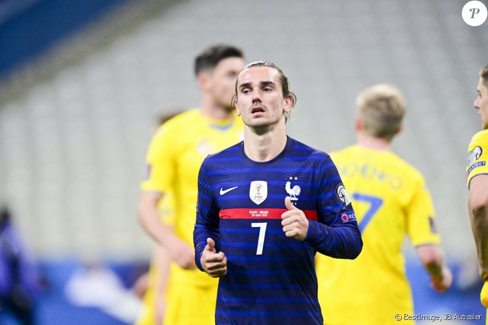 Antoine Griezmann - Match de football : Eliminatoires coupe du monde 2022 entre la France et l'Ukraine, au stade de France à Paris le 24 mars 2021. © JB Autissier / Panoramic / Bestimage