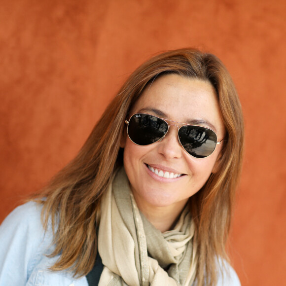 Sandrine Quétier dans le village des Internationaux de France de Tennis de Roland Garros à Paris. Le 29 mai 2019. © Jacovides - Moreau / Bestimage