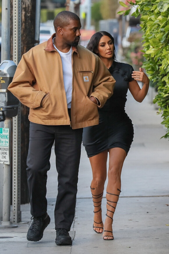 Exclusif - Kim Kardashian et Kanye West vont dîner au restaurant "Giorgio Baldi" à Los Angeles, le 23 mai 2019.