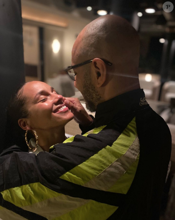 Alicia Keys et son mari Swizz Beatz. Avril 2021.
