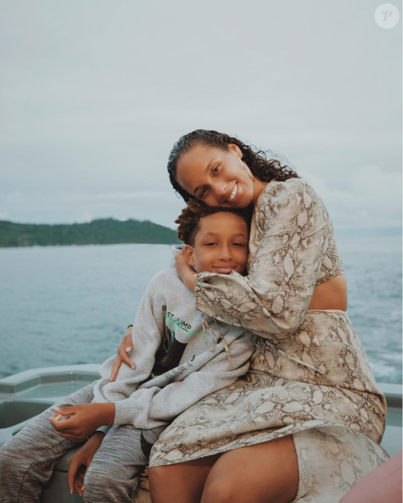 Alicia Keys et son fils Egypt. Novembre 2020.