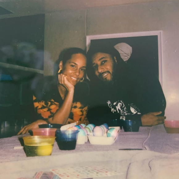 Alicia Keys et son mari Swizz Beatz. Avril 2020.