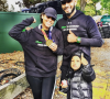 La chanteuse Alicia Keys, soutenue par son mari Swizz Beatz et leur fils Egypt, a couru le marathon de New-York, le 1er novembre 2015.