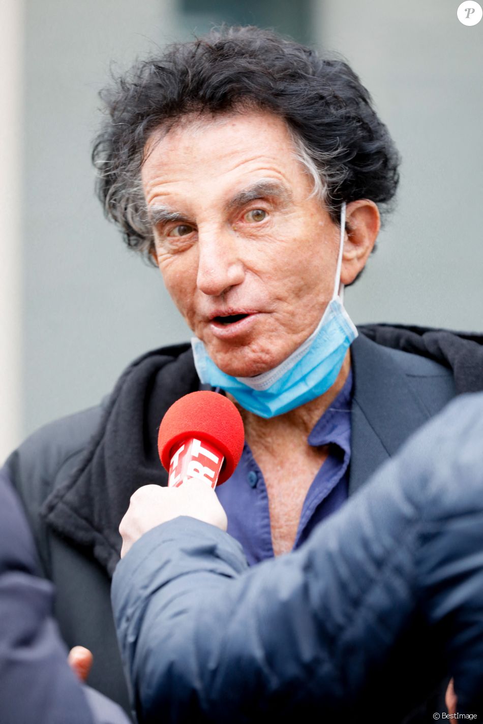 Jack Lang Sorties des Obsèques du danseur étoile Patrick Dupond en l