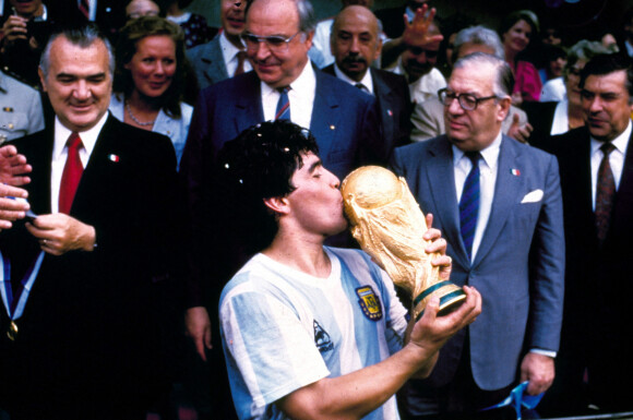 Diego Maradona et la coupe du monde - Argentine - Coupe du Monde 1986 - action largeur archives joie . © FEP / Panoramic / Bestimage