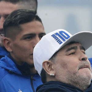 Diego Maradona lors de sa présentation comme entraineur de l'équipe Gimnasia La Plata le 8 septembre 2019. © imago / Panoramic / Bestimage 