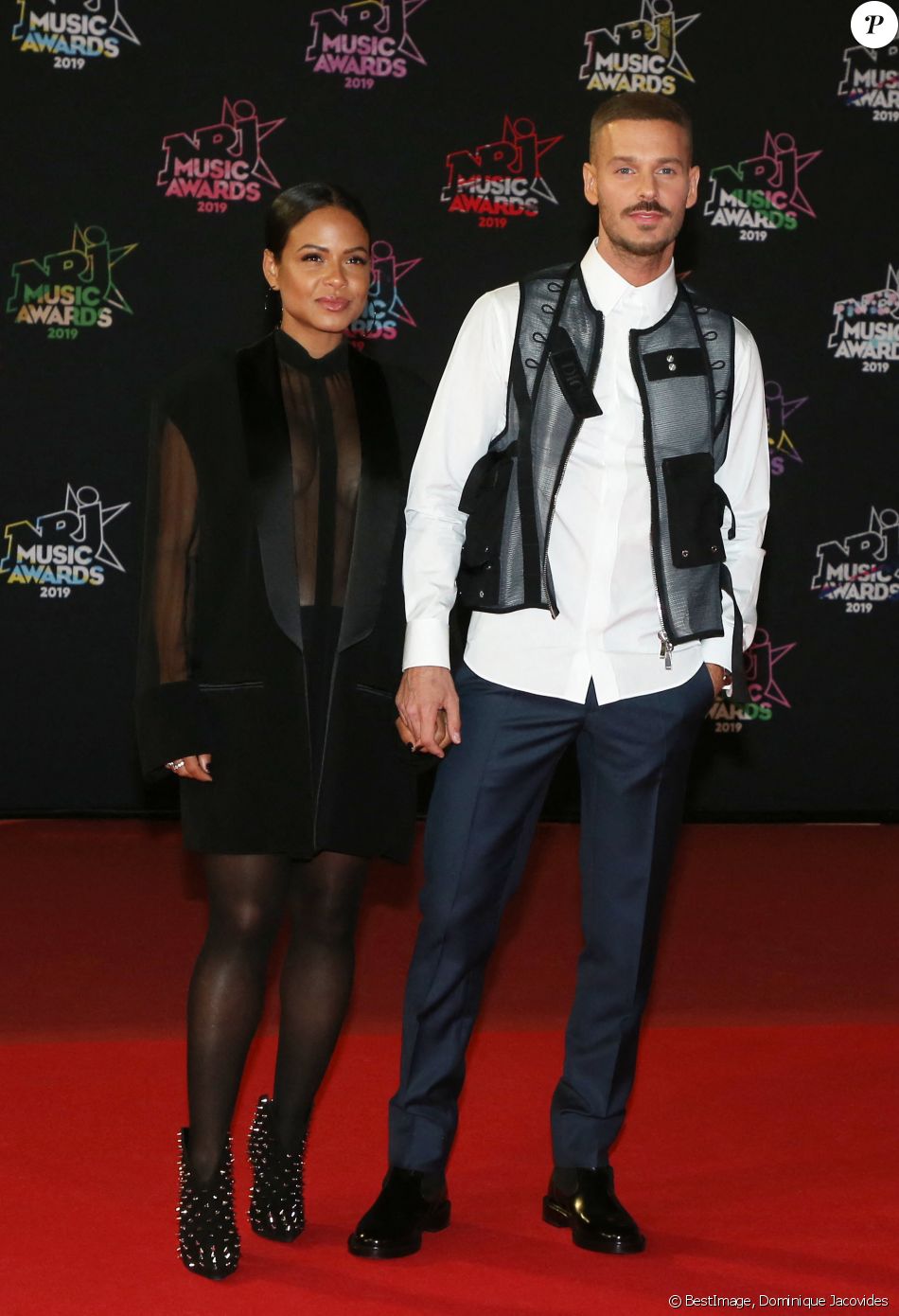 Christina Milian enceinte et Matt Pokora - 21e édition des NRJ Music Awards au Palais des festivals à Cannes © Dominique Jacovides/Bestimage