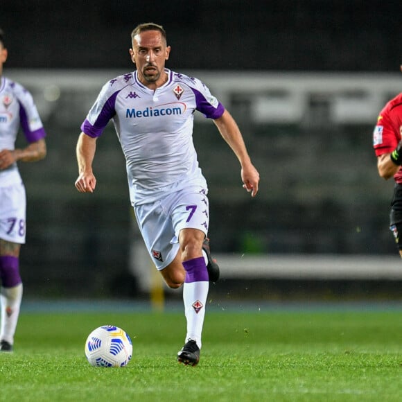 Franck Ribéry lors du match Hellas Vérone - Fiorentina, le 20 avril 2021.