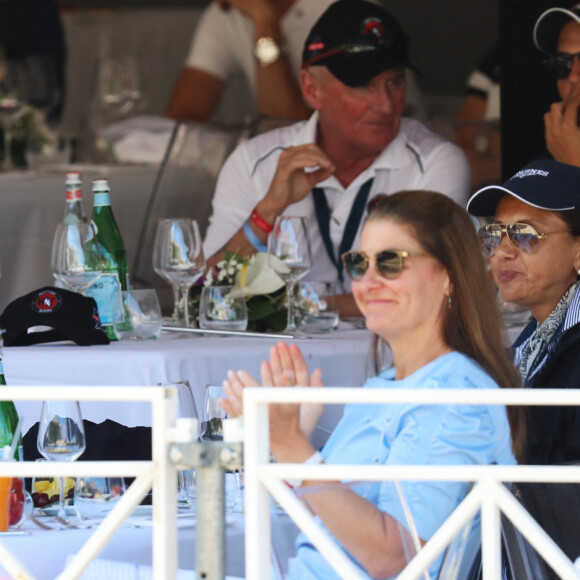 Bill Gates et sa femme Melinda sont venus soutenir leur fille Jennifer durant la 13eme édition du Jumping International de Monte Carlo qui se déroule sur le Quai Albert 1er du Port Hercule à Monaco le 28 juin 2018. © Bruno Bebert / Bestimage 