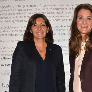 Anne Hidalgo et Melinda Gates - Melinda Gates et Anne Hidalgo lancent l'Appel de Paris pour la santé des femmes et des enfants dans le monde à Paris le 14 octobre 2014. 