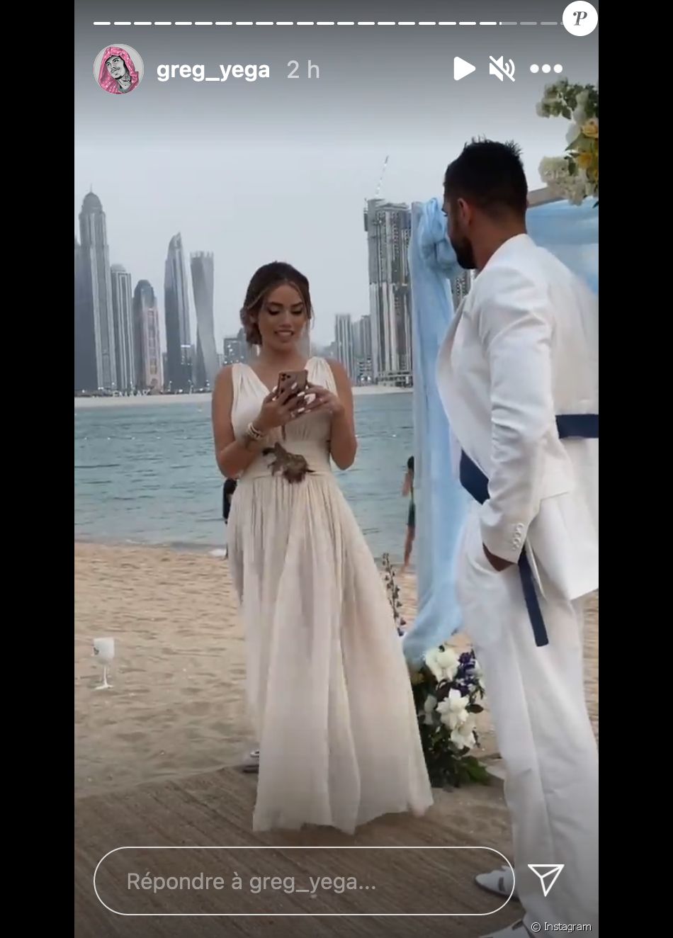 Julien Tanti et Manon Marsault ont renouvelé leurs voeux à Dubaï pour leurs deux ans de mariage, entourés de leurs proches - Instagram