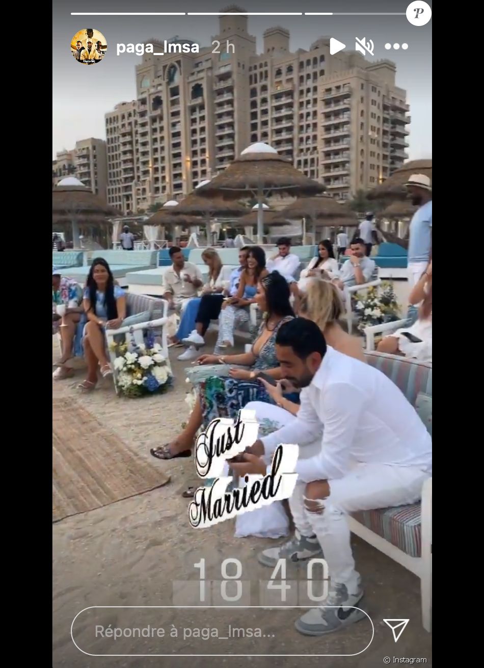Julien Tanti et Manon Marsault ont renouvelé leurs voeux à Dubaï pour leurs deux ans de mariage, entourés de leurs proches - Instagram