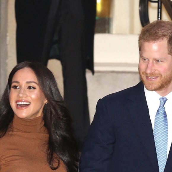 Le prince Harry, duc de Sussex, et Meghan Markle, duchesse de Sussex, en visite à la Canada House à Londres le 7 janvier 2020.