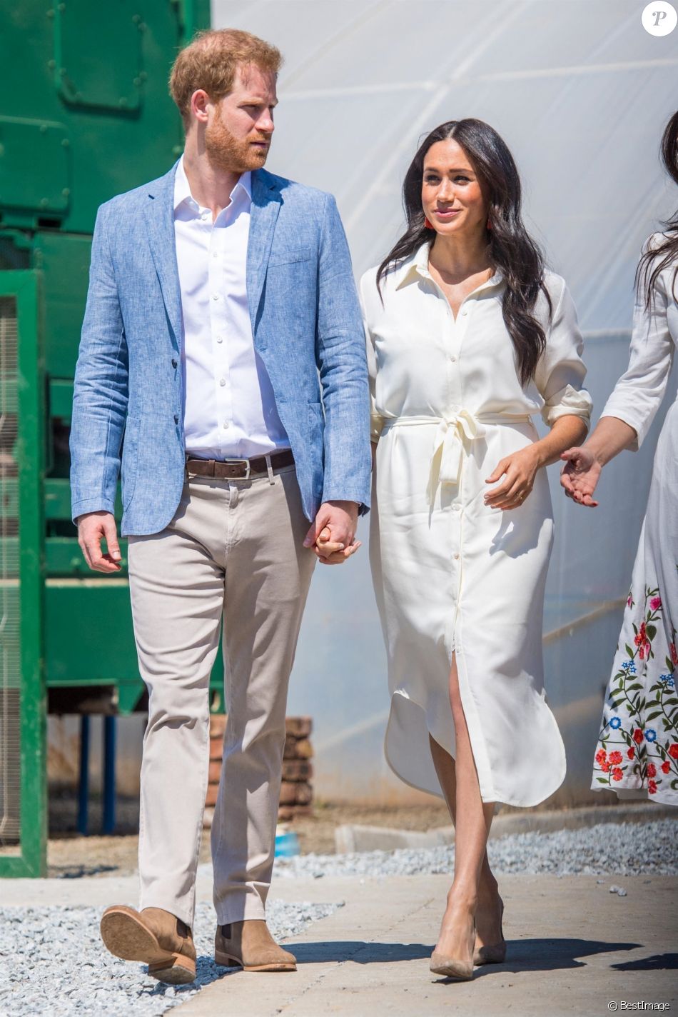 Le prince Harry, duc de Sussex, et Meghan Markle, duchesse de Sussex, visitent l'association "Yes" (Youth Employment Service) qui oeuvre pour résoudre le problème du chômage des jeunes en Afrique du Sud. Johannesburg, le 2 octobre 2019.