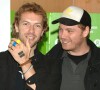 Chris Martin et Johnny Buckland au Bauza Hotel de Madrid le 22 novembre 2005