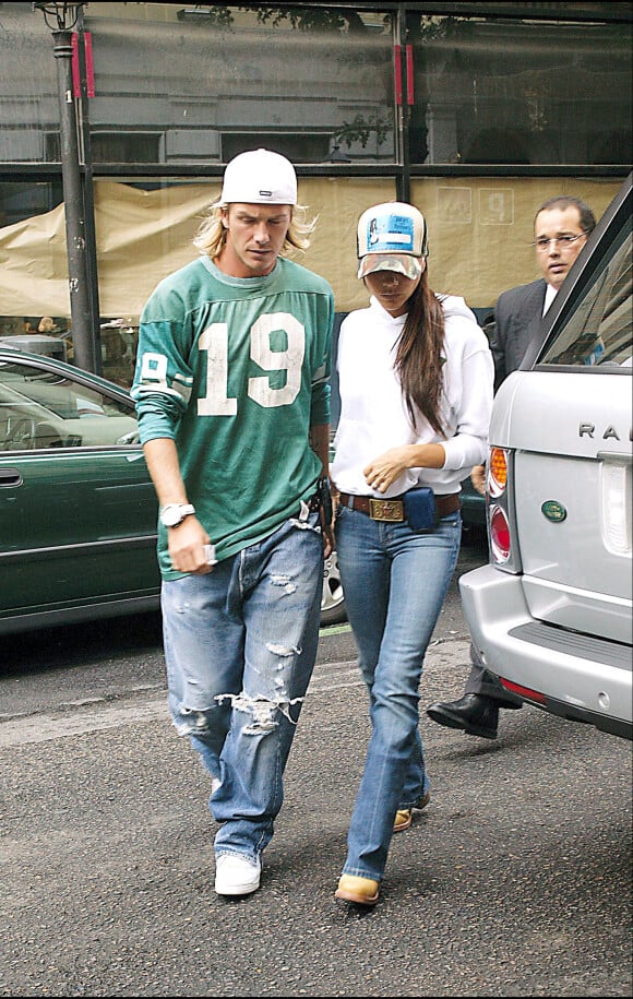 David et Victoria Beckham à Madrid en septembre 2003.