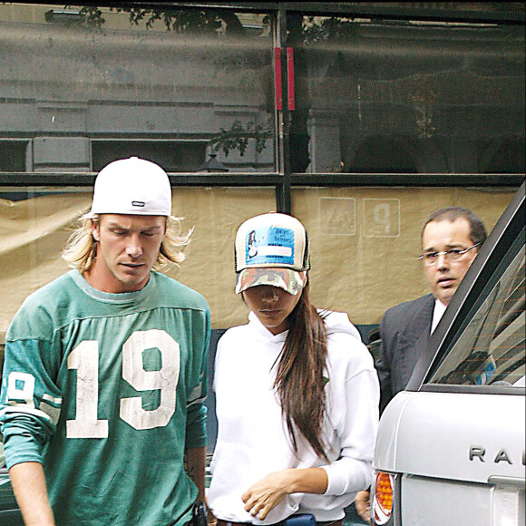 David et Victoria Beckham à Madrid en septembre 2003.