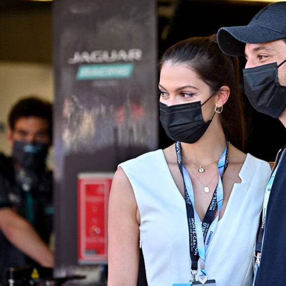 Iris Mittenaere et son compagnon Diego El Glaoui - People lors de la 4ème édition du E-Prix De Monaco 2021 le 8 mai 2021 © Bruno Bebert / Bestimage