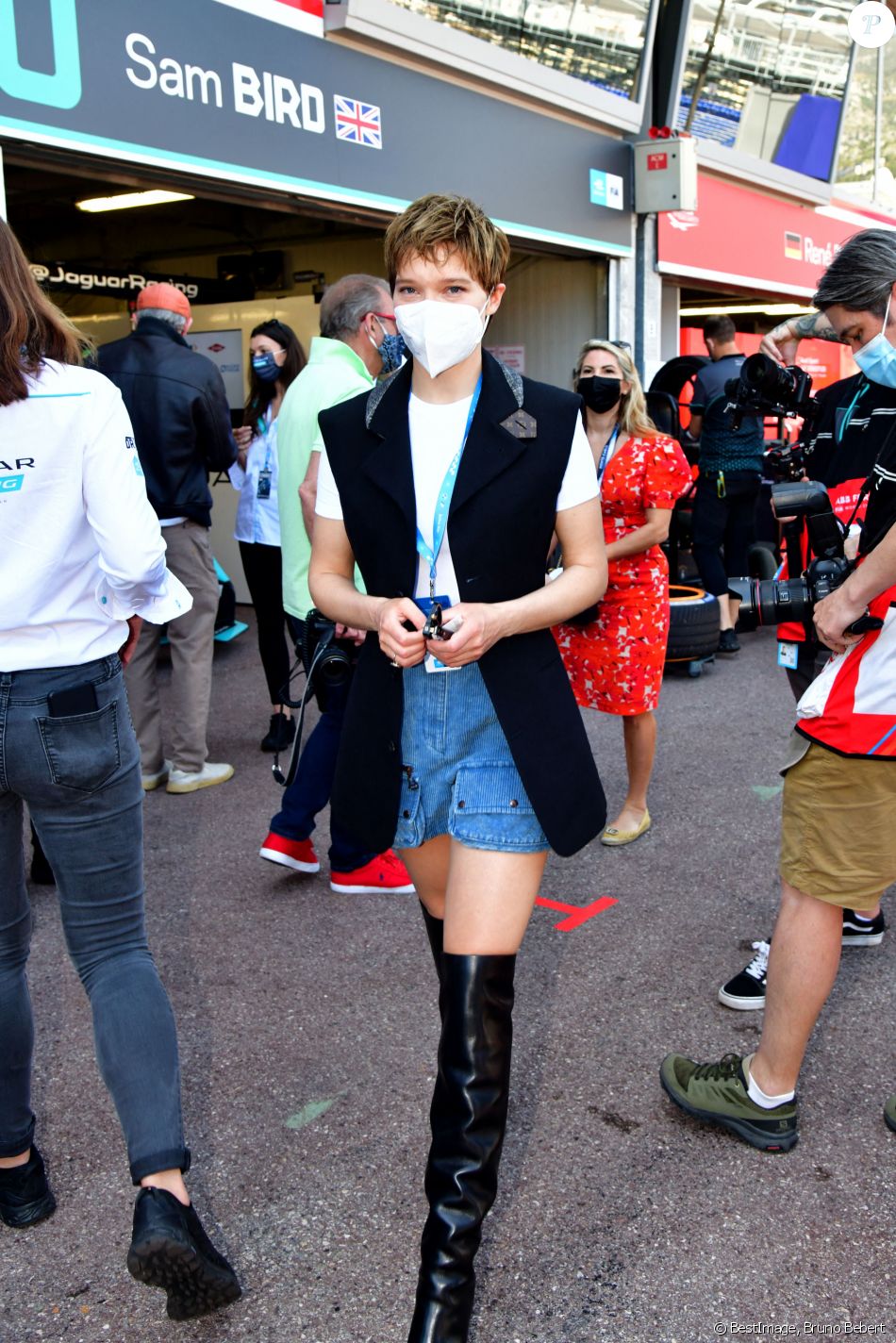 Léa Seydoux - People lors de la 4ème édition du E-Prix De Monaco 2021 le 8 mai 2021 © Bruno Bebert / Bestimage