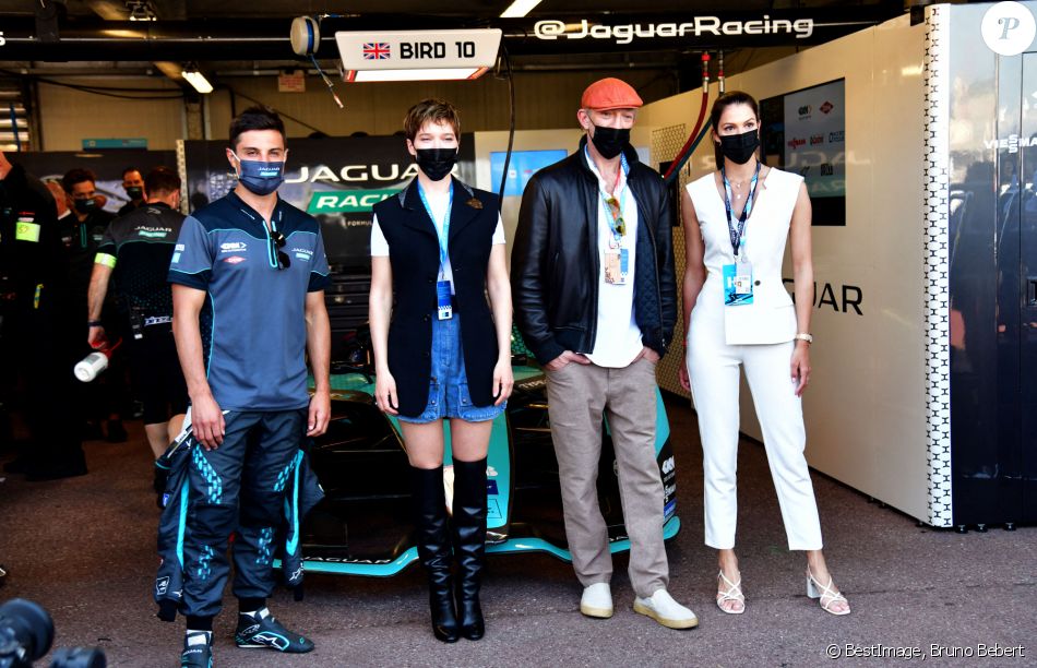 Léa Seydoux, Vincent Cassel, Iris Mittenaere - People lors de la 4ème édition du E-Prix De Monaco 2021 le 8 mai 2021 © Bruno Bebert / Bestimage