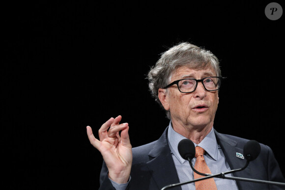 Bill Gates - 6e conférence de reconstitution des ressources du Fonds mondial de lutte contre le Sida, la TB et la Malaria à Lyon le 10 octobre 2019. © Stéphane Lemouton / Bestimage