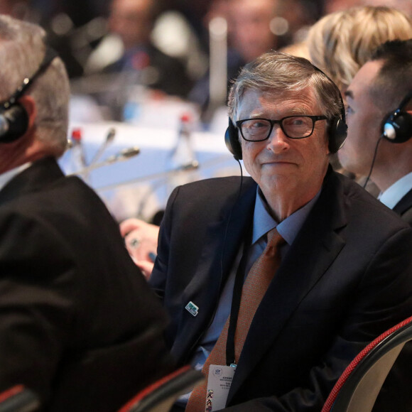 Bill Gates - 6e conférence de reconstitution des ressources du Fonds mondial de lutte contre le sida, la tuberculose et le paludisme, à Lyon, le 10 octobre 2019. © Stéphane Lemouton / Bestimage