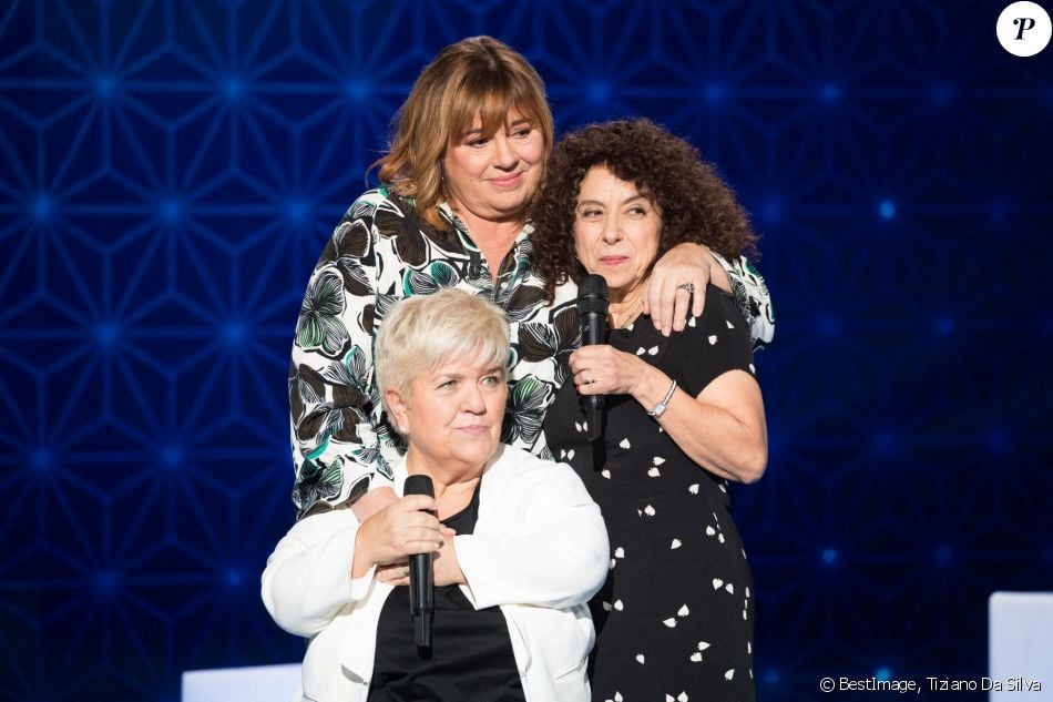 Trio Mimie Mathy Michèle Bernier Isabelle De Botton Exclusif - Michèle Bernier et sa surprise Mimie Mathy, Isabelle De