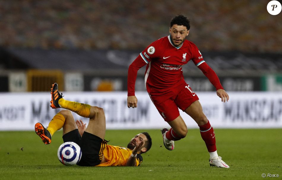 Alex Oxlade-Chamberlain lors du match Liverpool - Wolverhampton, le 15 mars 2021.