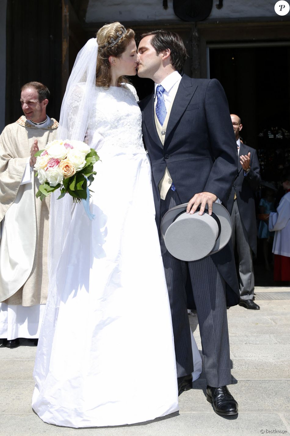 Le prince François D'orléans et Theresa von Einsiede - Mariage du prince François D'orléans avec Teresa von Einsiedel à Straubing en Allemagne le 26 Juillet 2014.