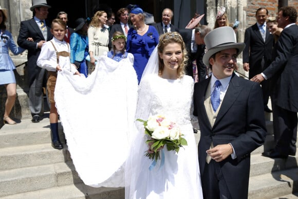 Le prince François D'orléans et Theresa von Einsiede - Mariage du prince François D'orléans avec Teresa von Einsiedel à Straubing en Allemagne le 26 Juillet 2014.