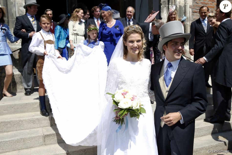Le prince François D'orléans et Theresa von Einsiede - Mariage du prince François D'orléans avec Teresa von Einsiedel à Straubing en Allemagne le 26 Juillet 2014.