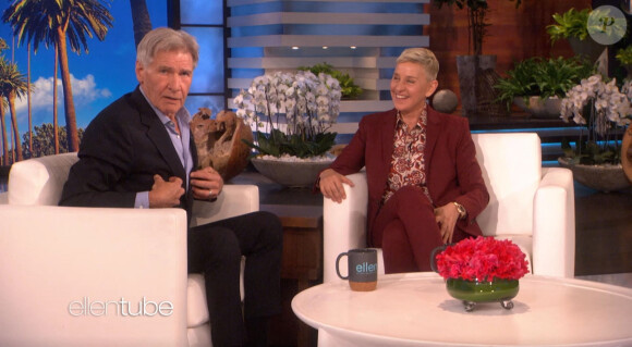 Dans l'émission "The Ellen Show", Harrison Ford révèle que son régime alimentaire est à base de poisson et les légumes. Le 19 février 2020.