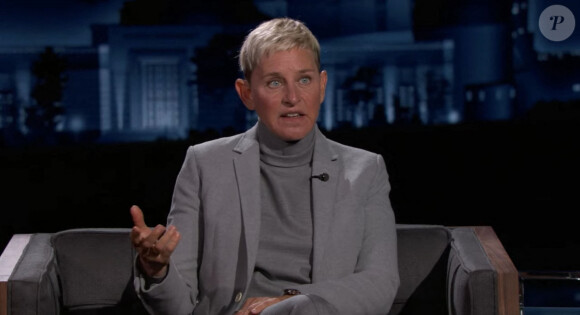 Jimmy Kimmel évite le scandale en recevant Ellen DeGeneres dans son émission "Jimmy Kimmel Live" sans lui parler des rumeurs de mauvais traitements infligé à son personnel dont elle a fait l'objet l'été dernier. Los Angeles.