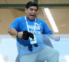 Diego Maradona en tribune lors d'un match Argentine / Croatie de la coupe du monde le 21 juin 2018 à Nijni Novgorod. © Inside / Panoramic / Bestimage