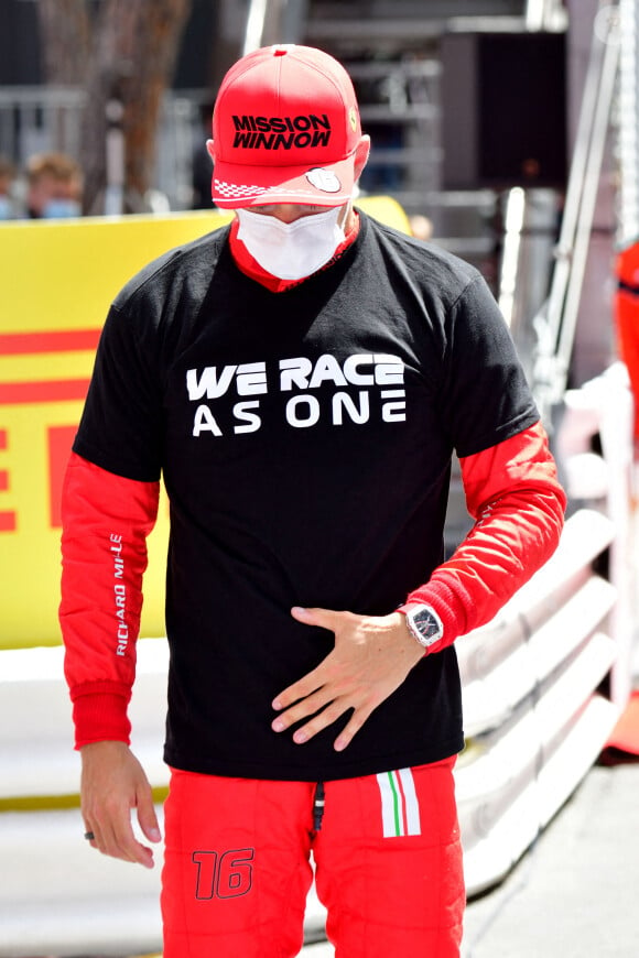 Le pilote monégasque Charles Leclerc - Podium du 78ème Grand Prix de F1 de Monaco le 23 mai 2018. Bruno Bebert/Bestimage 