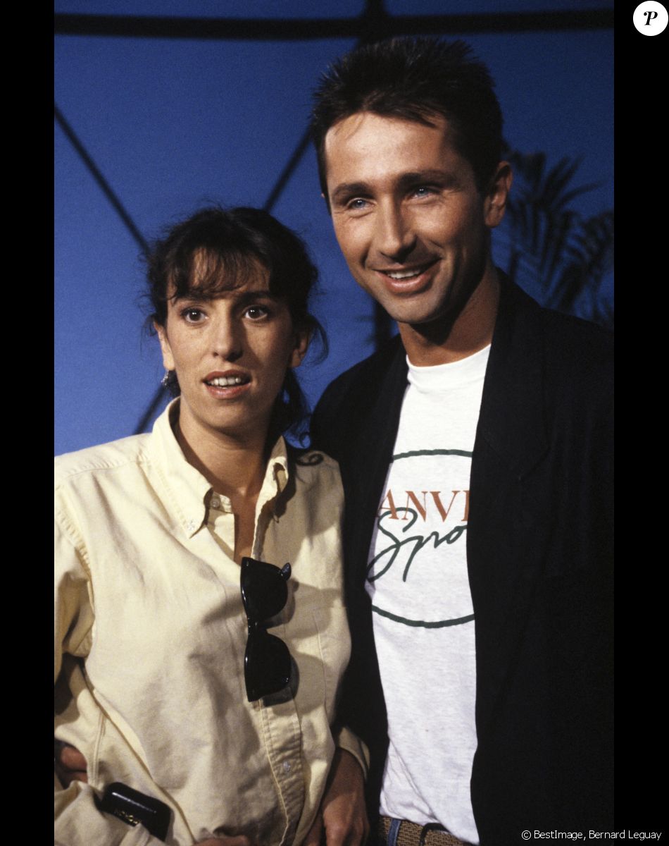 Archives - Anémone et Thierry Lhermitte sur le plateau de l'émission "Zénith", le 15 novembre 1985 © Bernard Leguay via Bestimage